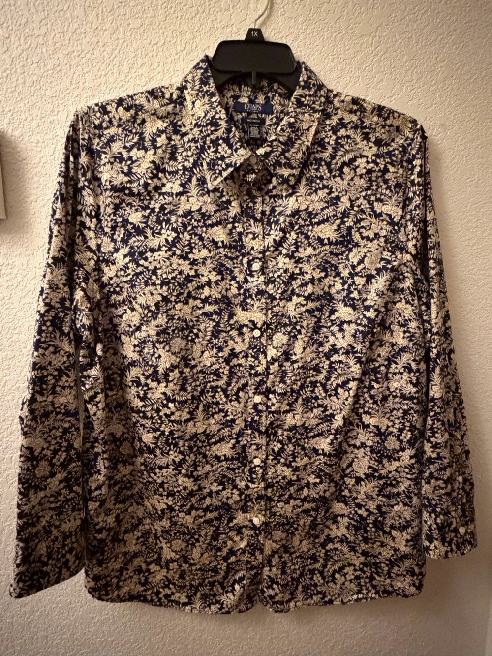 Chaps Women’s Navy Floral Button-Down Shirt